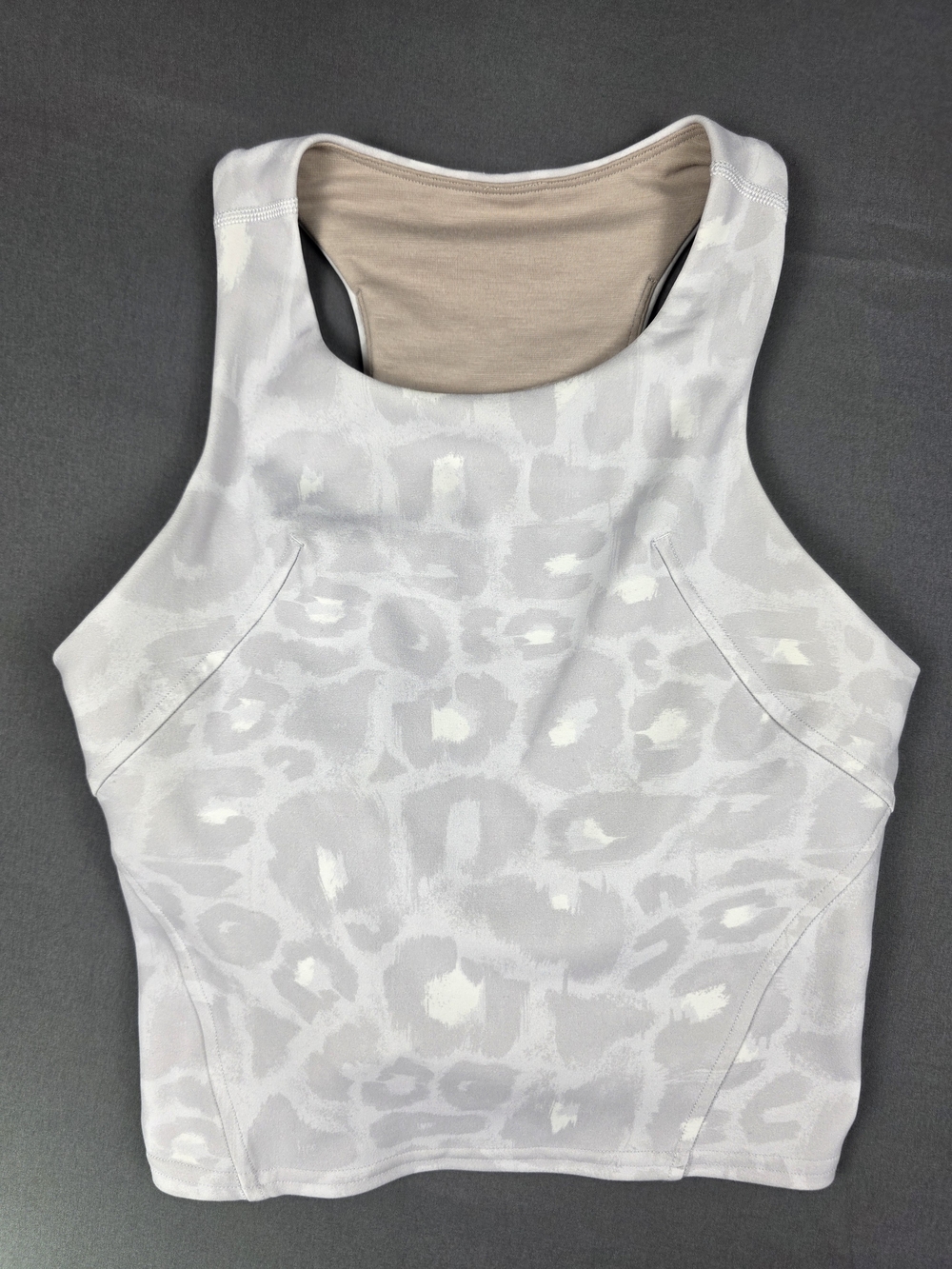 lululemon athletica Light Gray Leopard Cropped Tank